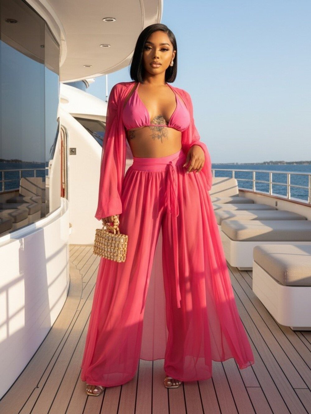 Two Piece Pool Pant Set
